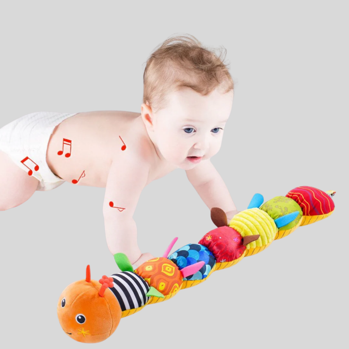 Sonaglio di peluche a forma di bruco