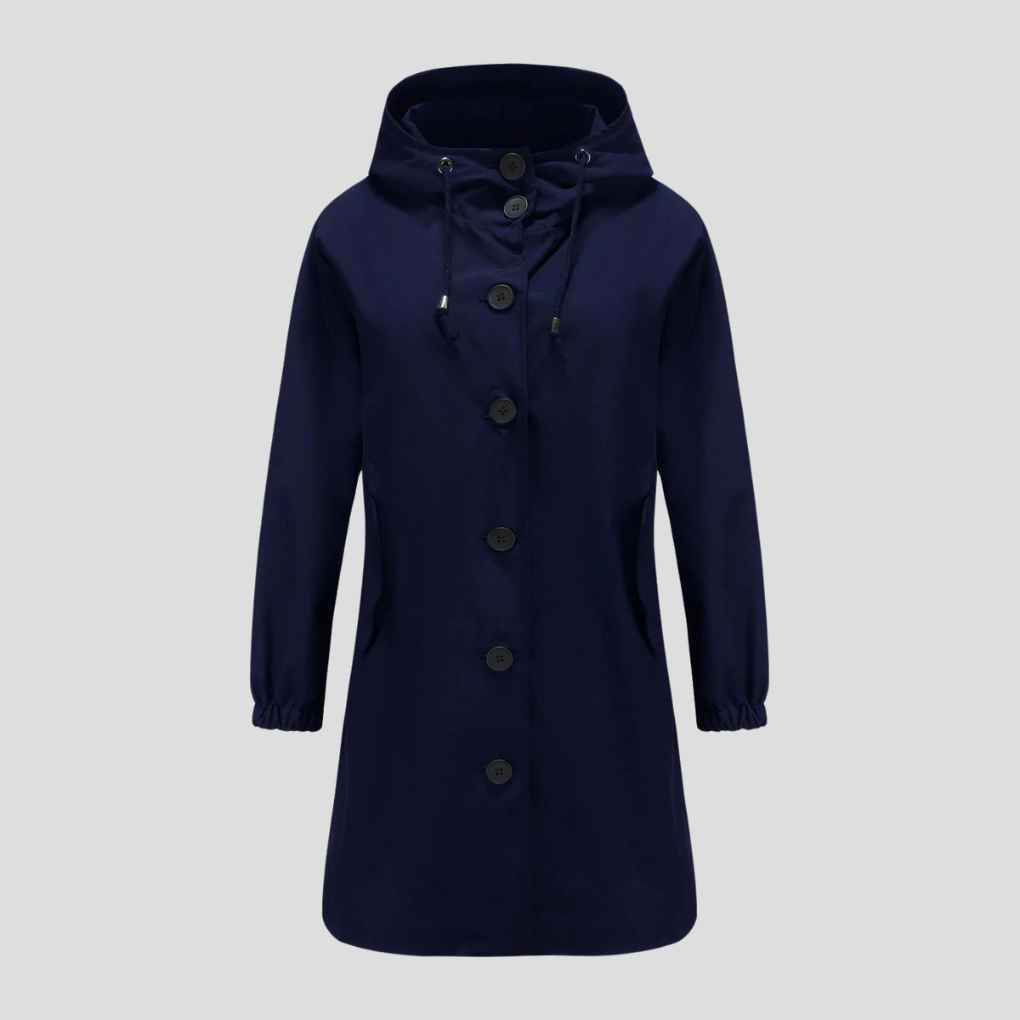 Waterproof rain jacket with hood for women