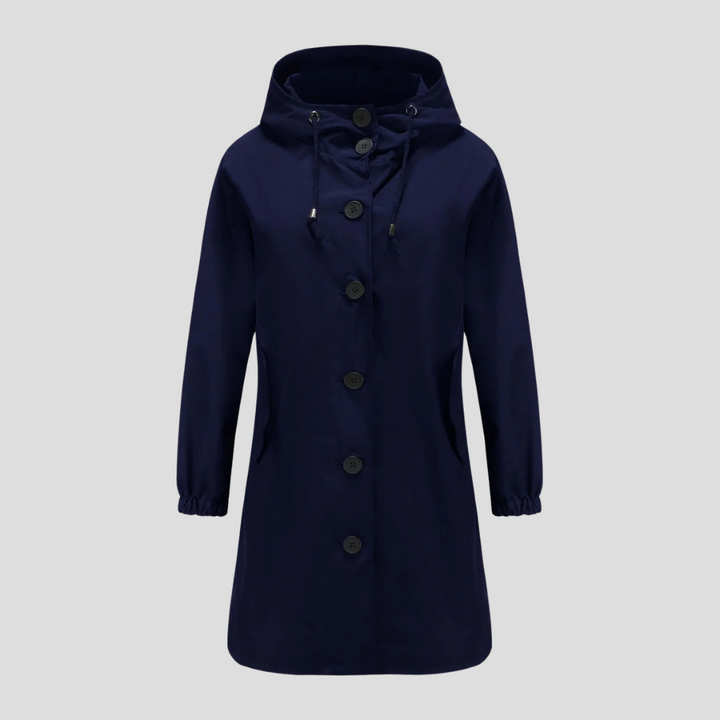 Waterproof rain jacket with hood for women