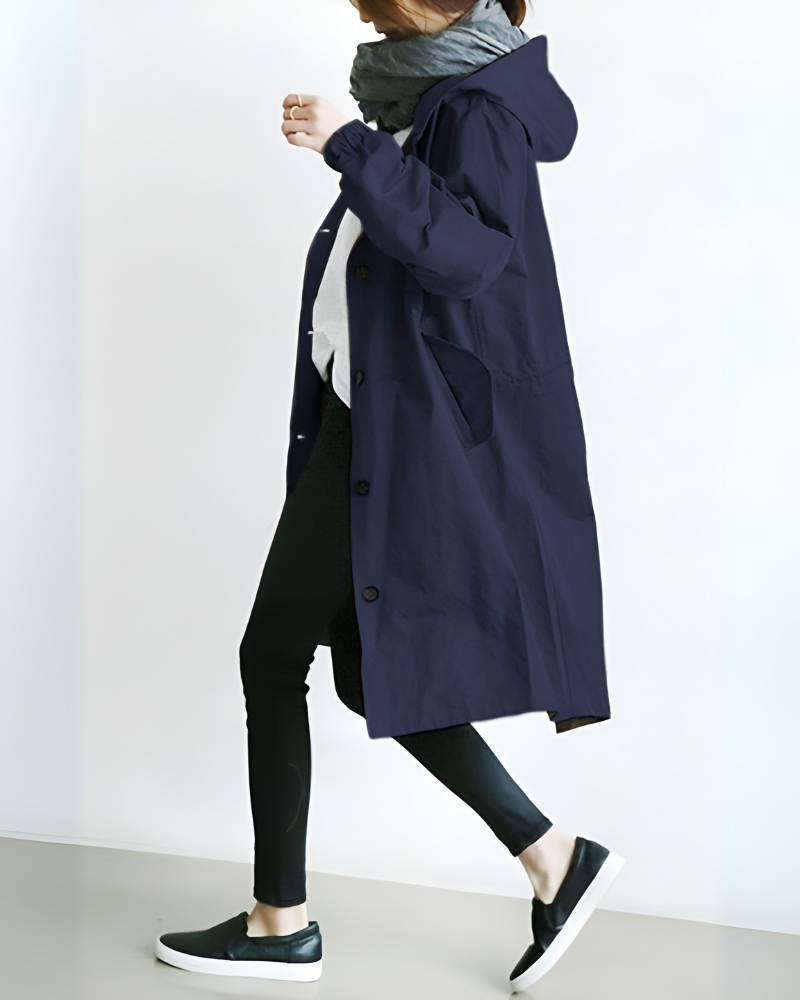 Classic trench coat with hood