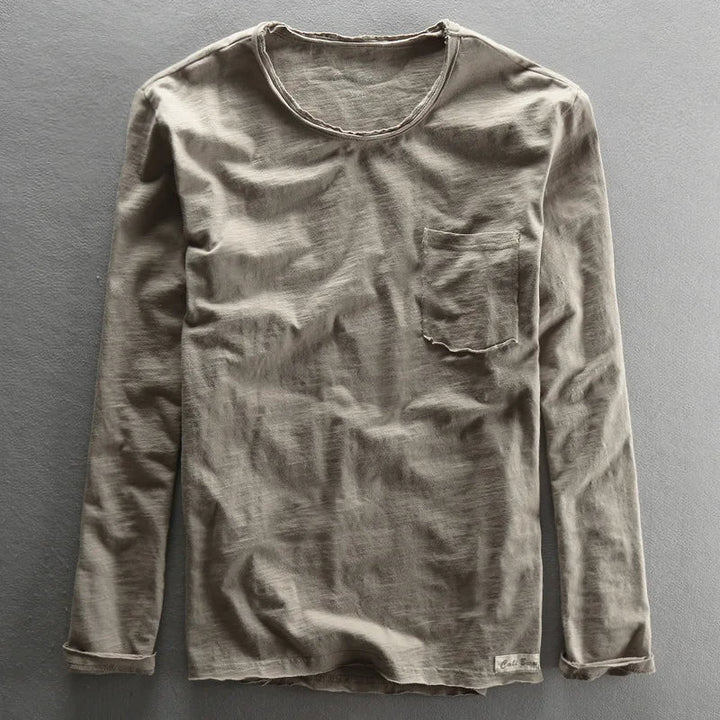 Maglia in Cotone Vintage a Manica Lunga per Donna
