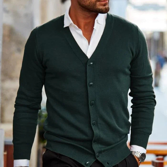 Maglione cardigan lavorato a maglia per uomo