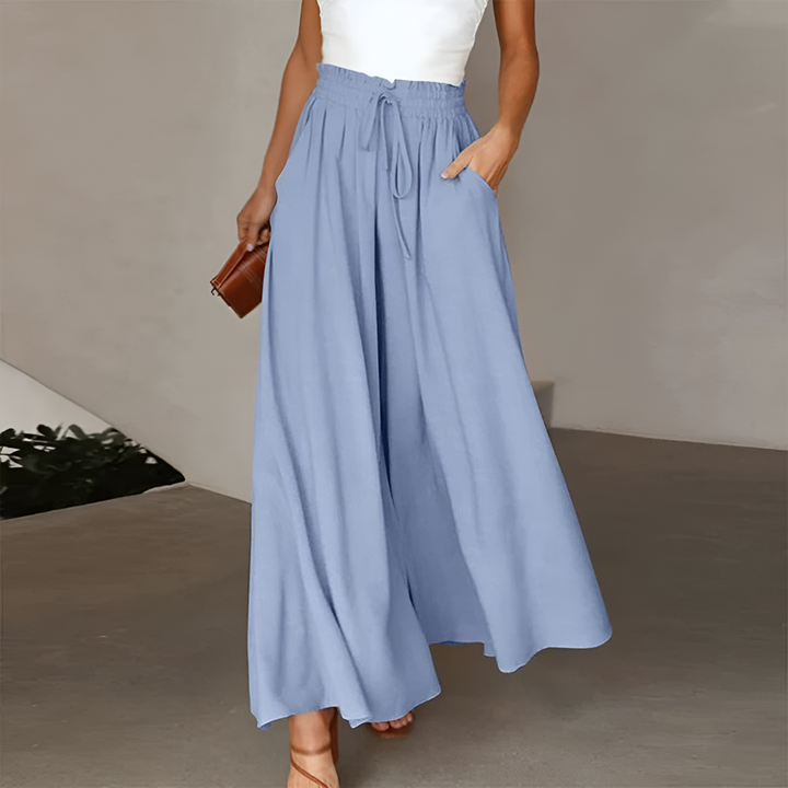 Casual summer skirt with pants and elastic waistband