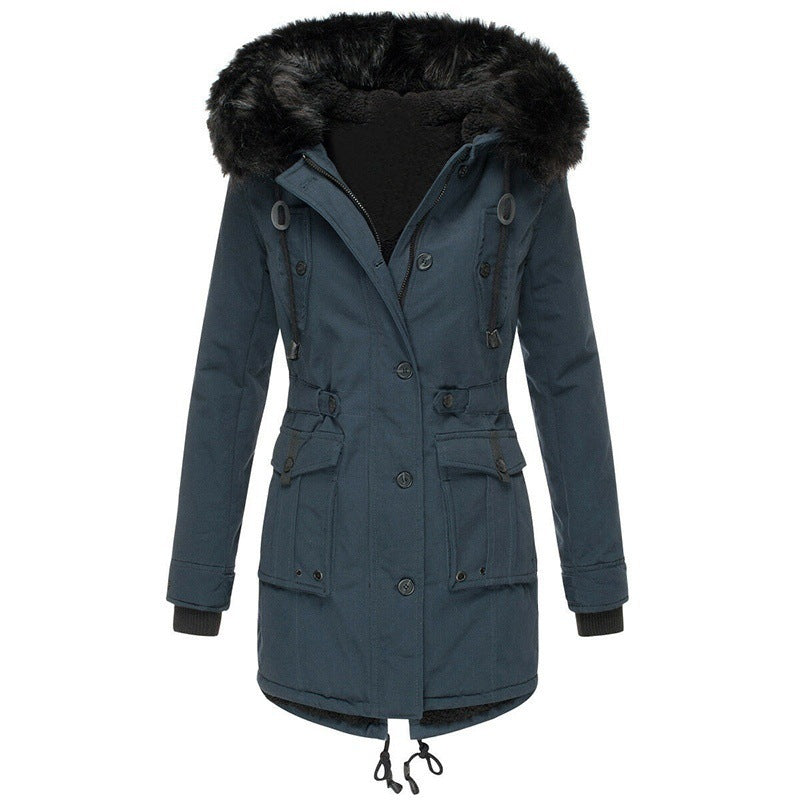 Cappotto invernale con cappuccio da donna: calore elegante per le giornate fredde