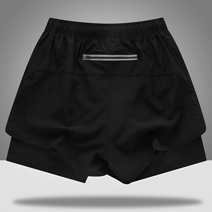 Pantaloncini da corsa da uomo ad asciugatura rapida con cerniera