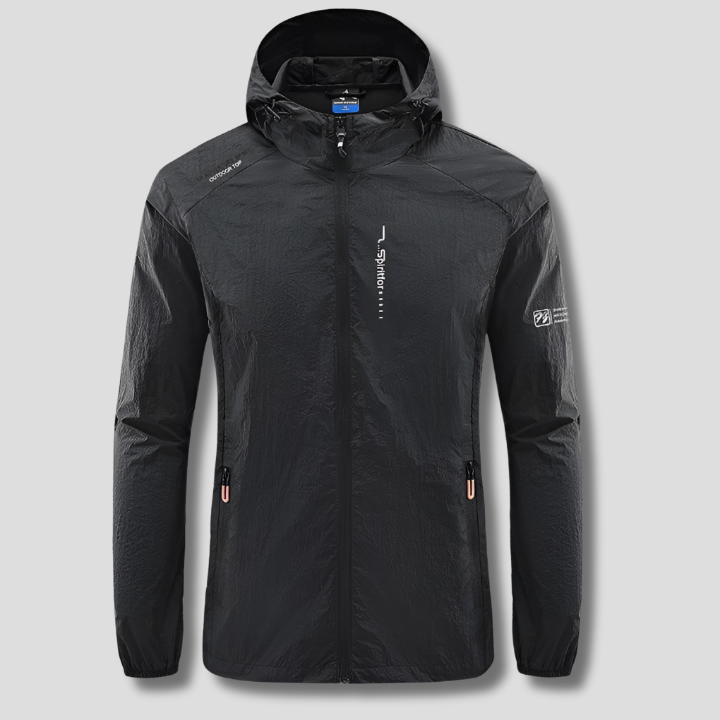 Chaqueta de verano ultraligera con capucha, antiviento y antisole, de hombre