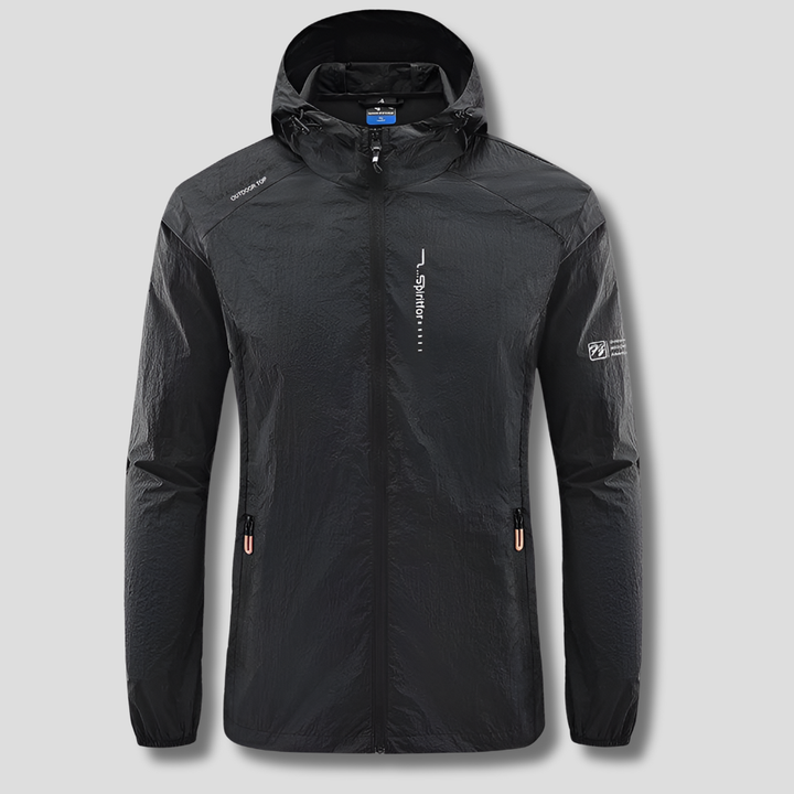 Chaqueta de verano ultraligera con capucha, antiviento y antisole, de hombre