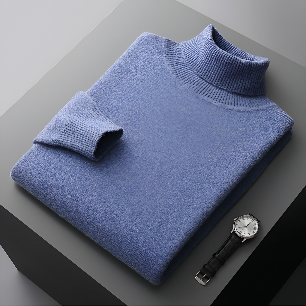 Maglione a collo alto in cashmere da uomo di alta qualità