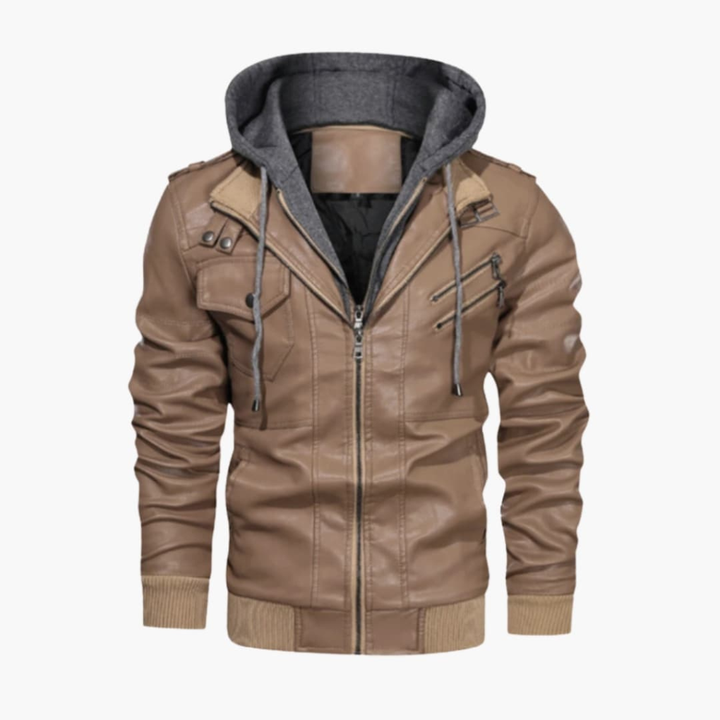 Chaqueta con capucha para hombre con múltiples bolsillos