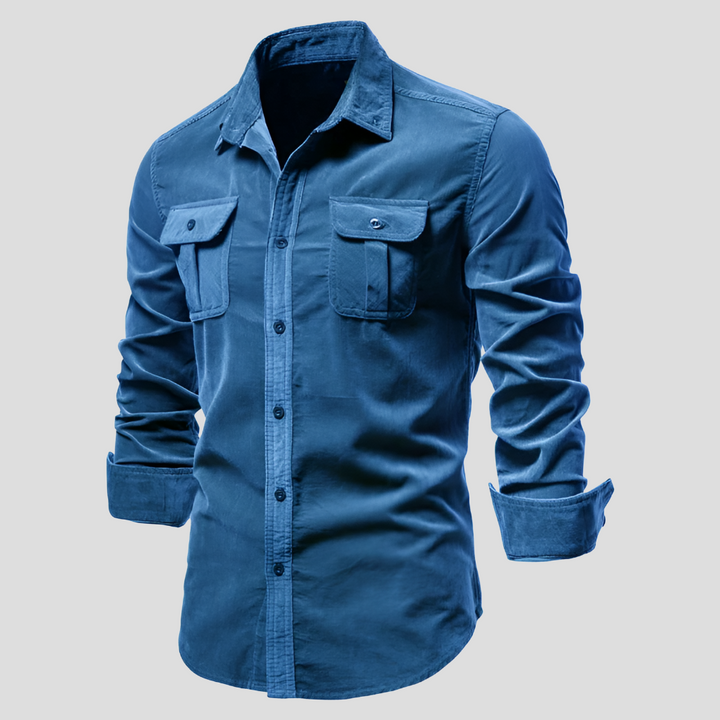 Camicia da uomo in velluto a coste: texture intramontabile, comfort quotidiano