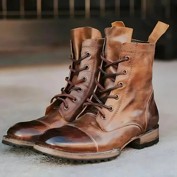 Stivali Araminta in pelle vintage da donna