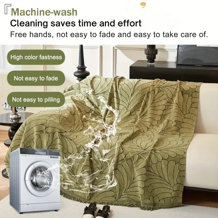 Reversible sofa cover Frond Design