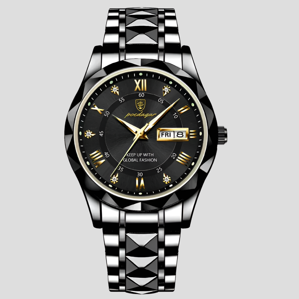 Orologio da uomo di lusso in acciaio inossidabile, da indossare tutti i giorni in ufficio