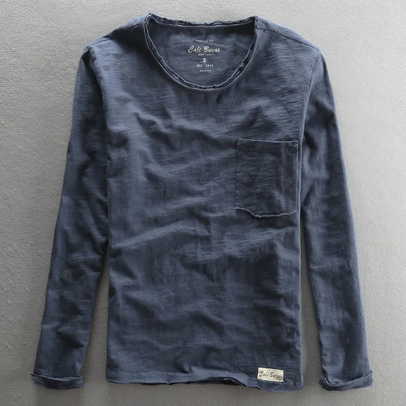 Maglia in Cotone Vintage a Manica Lunga per Donna