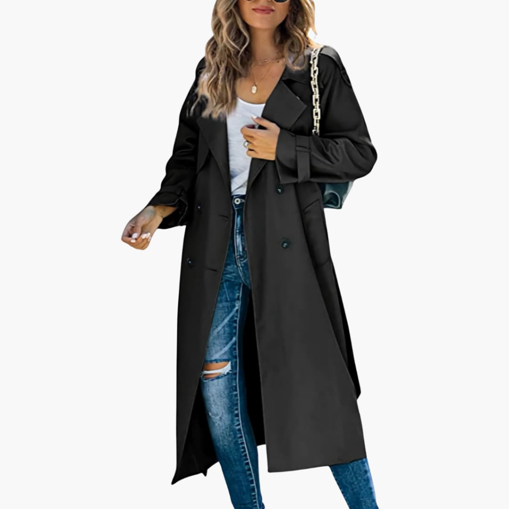 Cappotto Trench da Donna con Patta a Bottoni Prezzo in Offerta