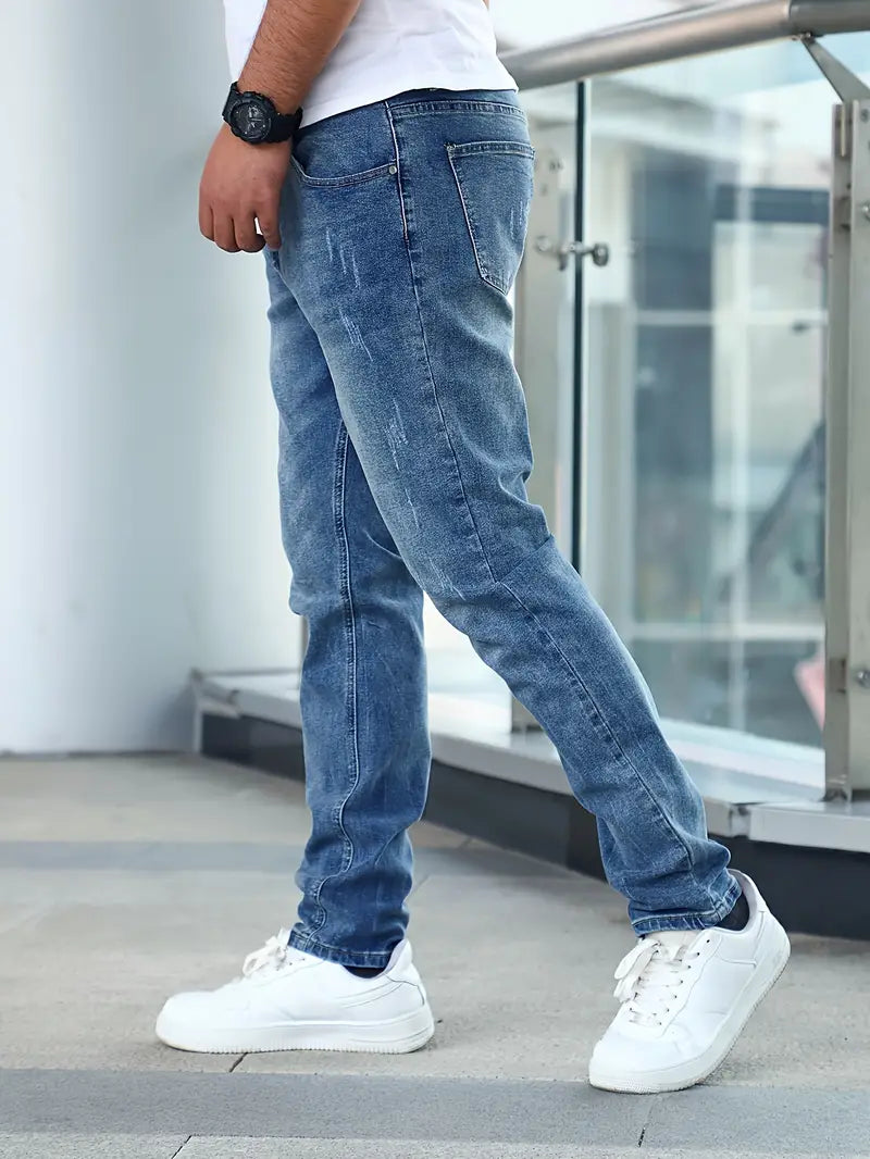 Casual and elegant men's denim trousers