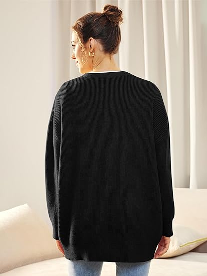 Cardigan oversize con escote en V
