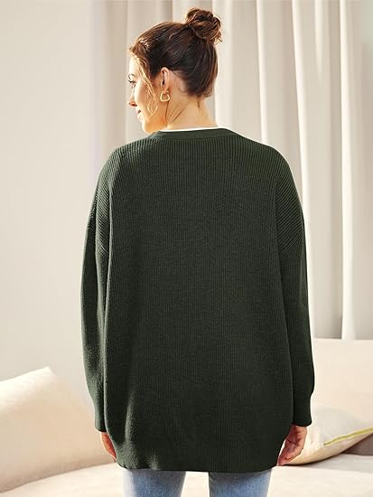 Cardigan oversize con escote en V