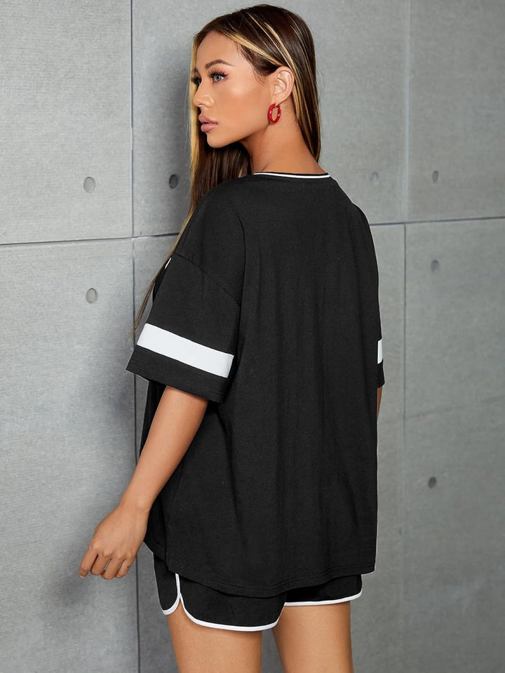 Casual oversized baseball/soccer shirt for women