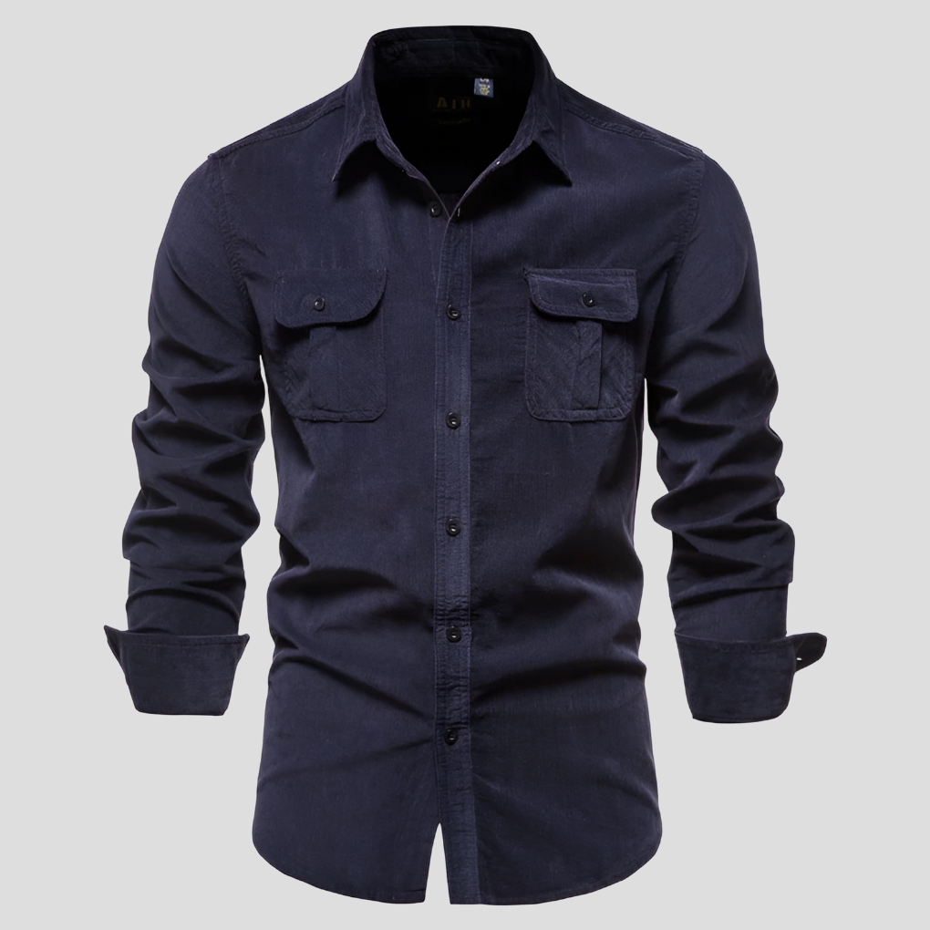 Camicia da uomo in velluto a coste: texture intramontabile, comfort quotidiano