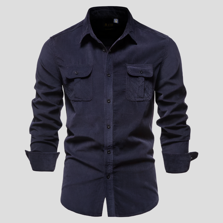 Camicia da uomo in velluto a coste: texture intramontabile, comfort quotidiano