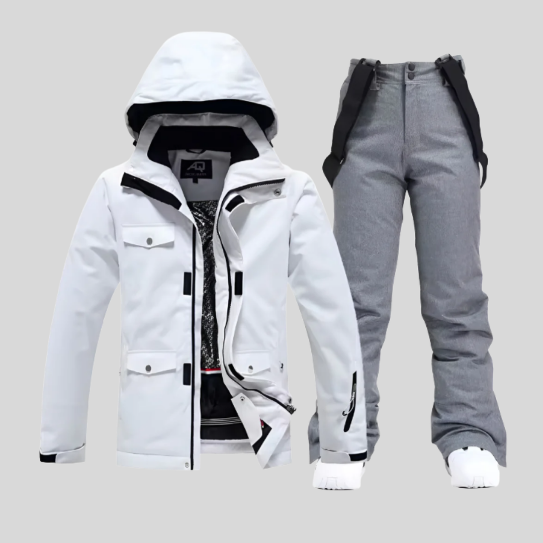 Completo invernale funzionale da donna con giacca e pantaloni da sci