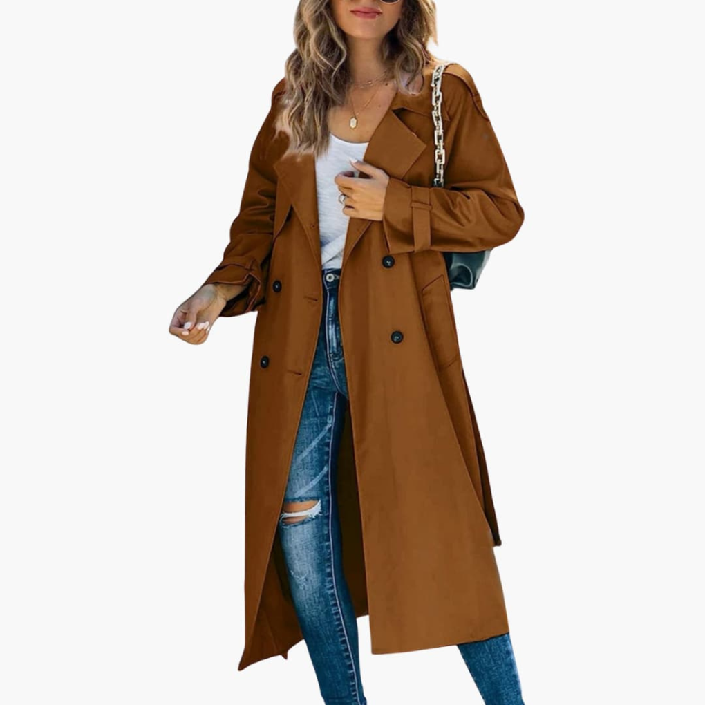 Cappotto Trench da Donna con Patta a Bottoni Prezzo in Offerta
