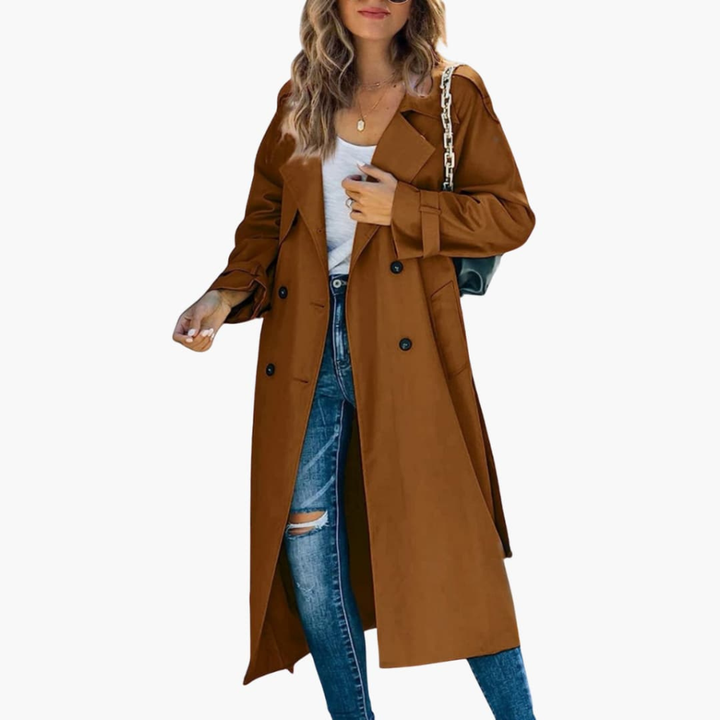Cappotto Trench da Donna con Patta a Bottoni Prezzo in Offerta