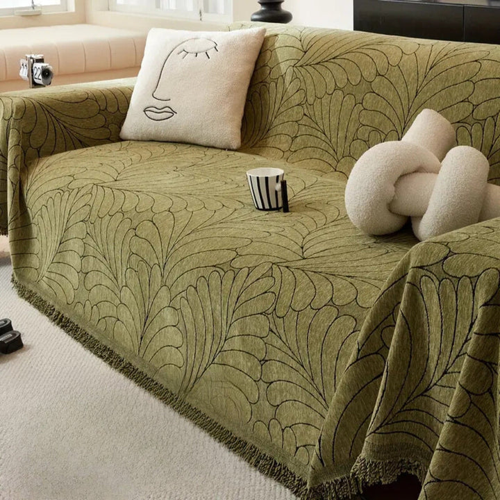Reversible sofa cover Frond Design