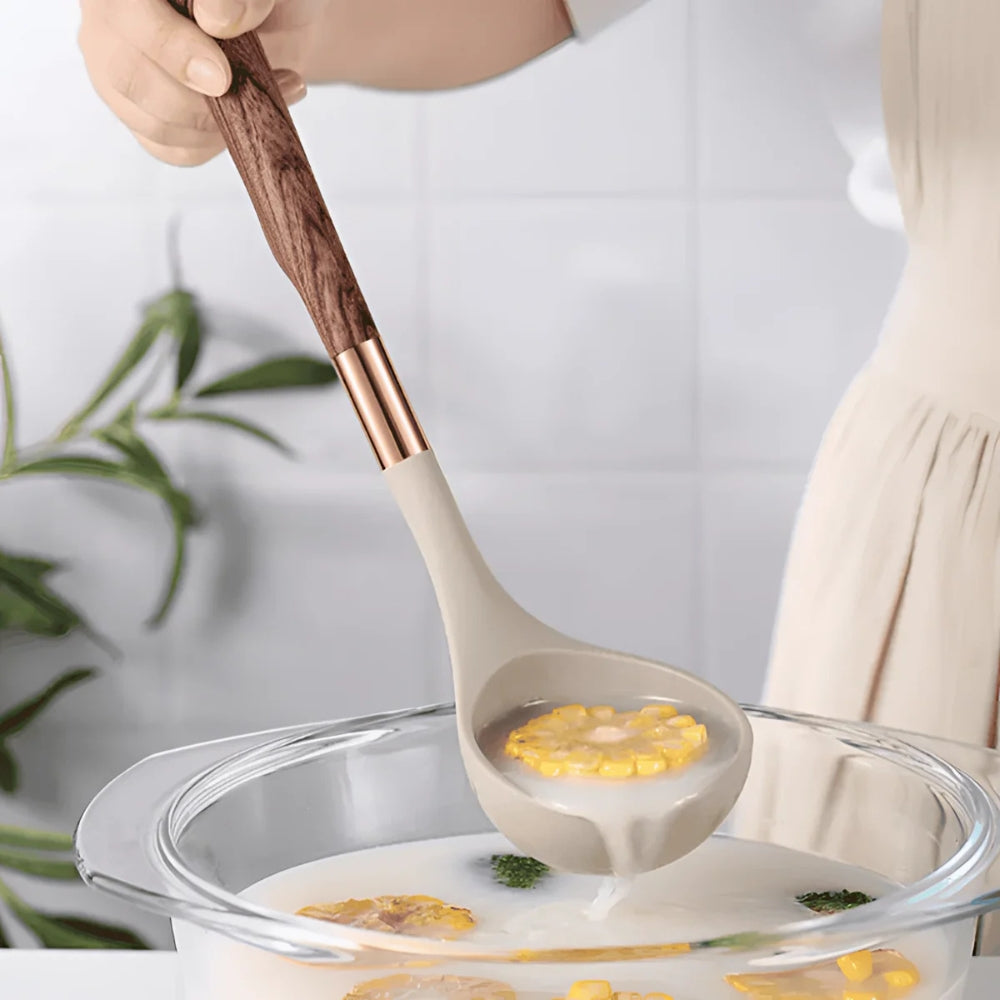 Juego de utensilios de cocina de silicona Luxe de 10 piezas