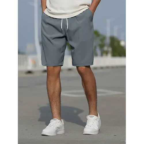 Pantalones cortos de verano para hombre de cintura alta