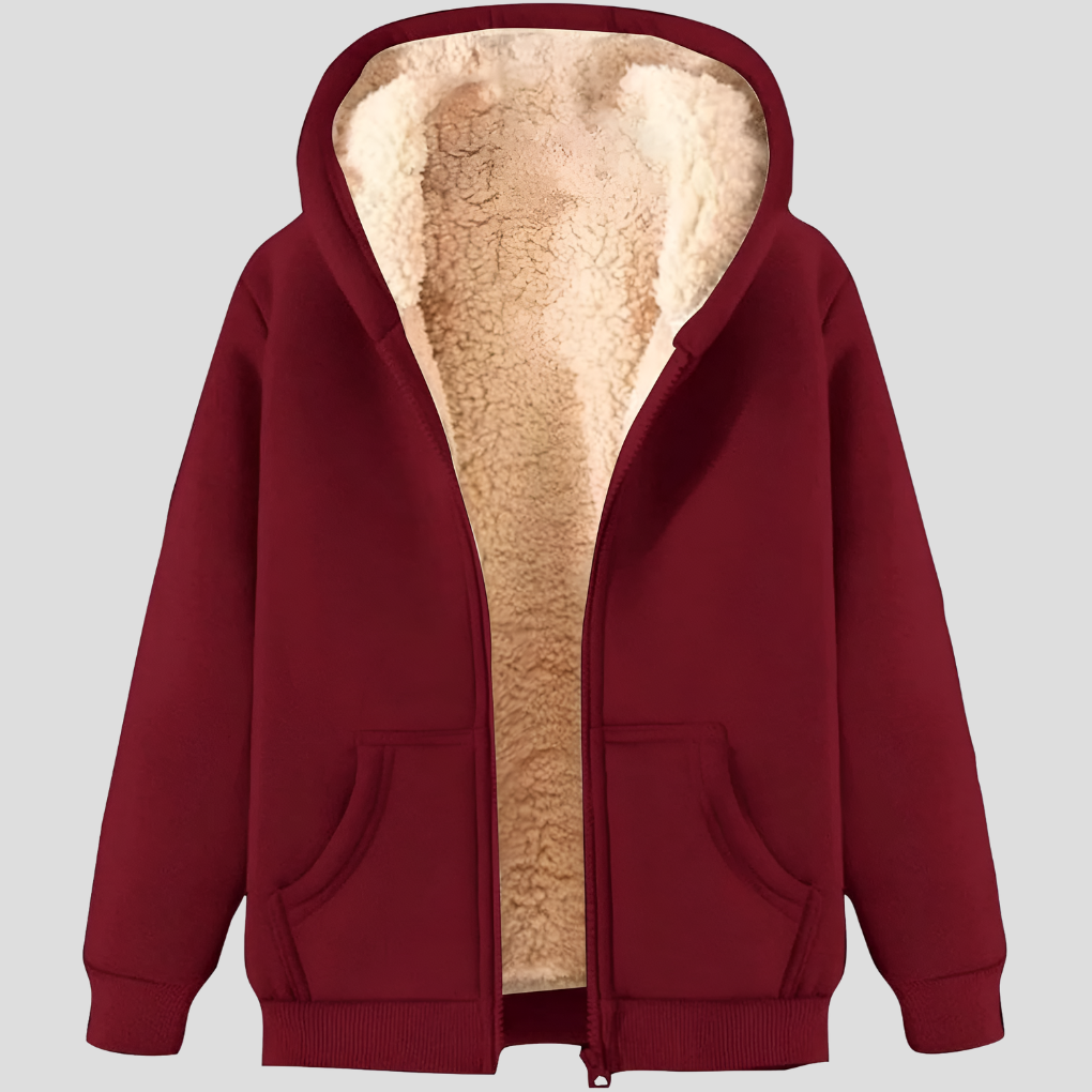 Men's winter jacket with hood and fleece lining Warmth