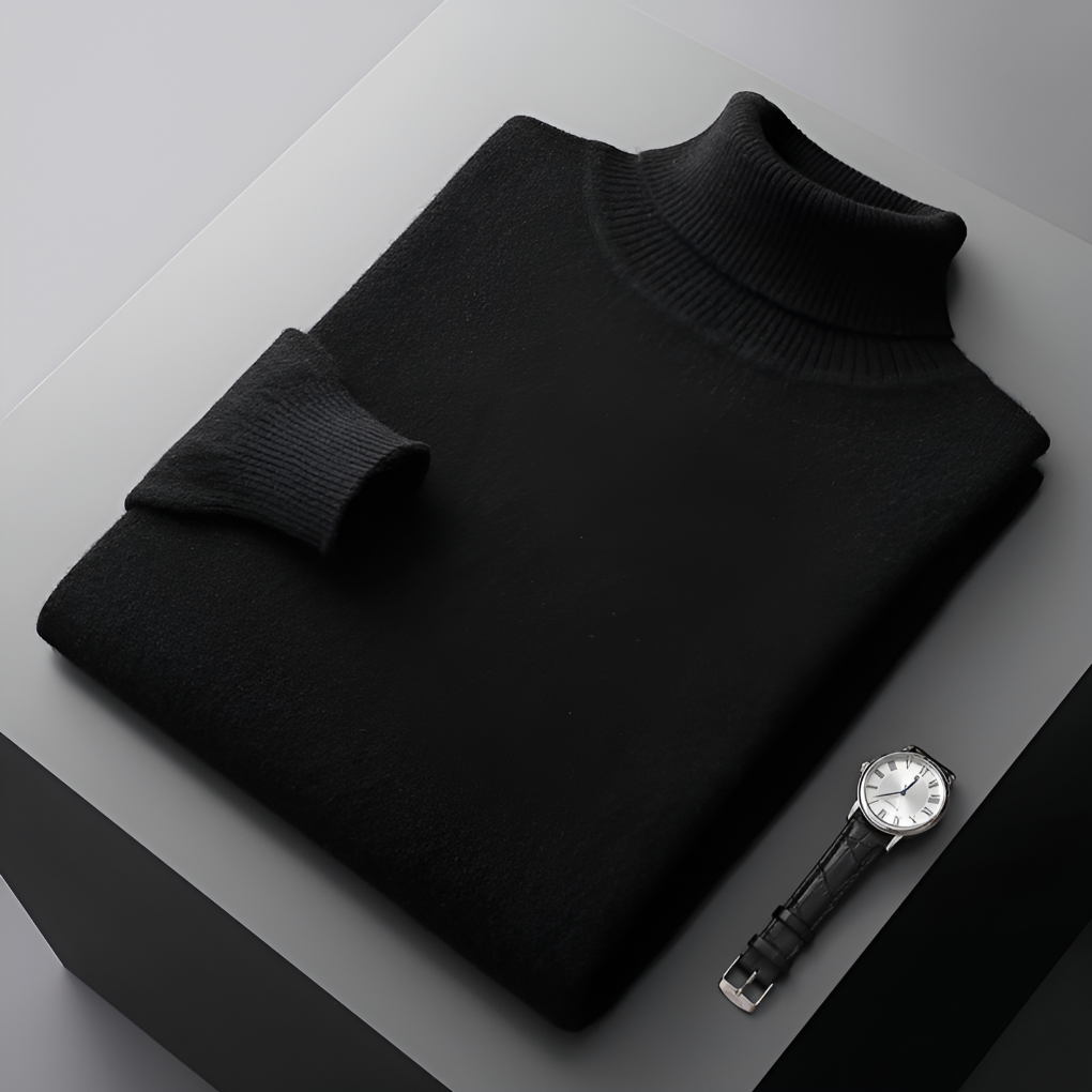 Maglione a collo alto in cashmere da uomo di alta qualità