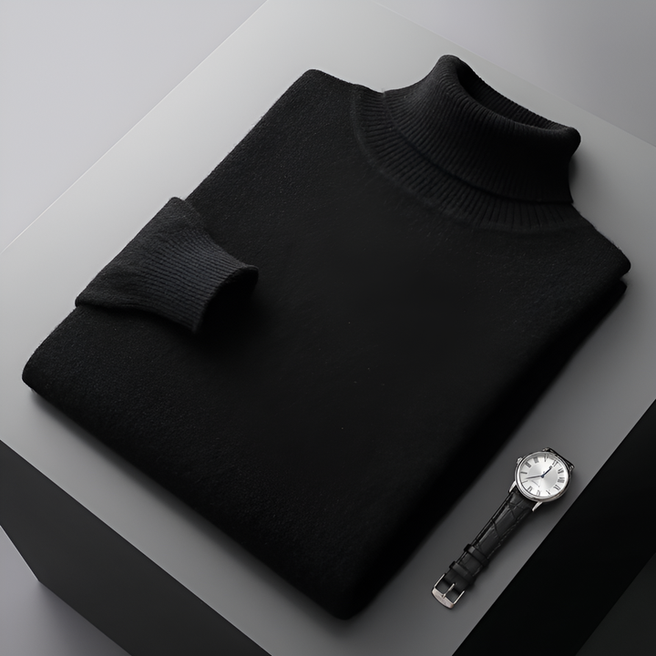 Maglione a collo alto in cashmere da uomo di alta qualità