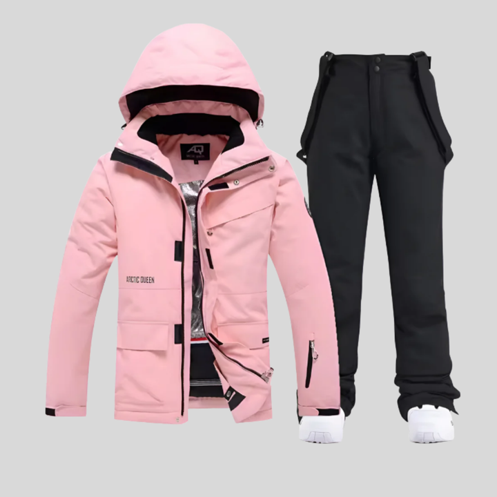 Completo invernale funzionale da donna con giacca e pantaloni da sci