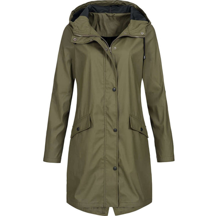 Impermeable con capucha de mujer