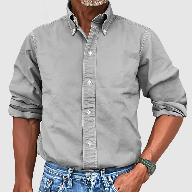 Men's classic long-sleeved shirt