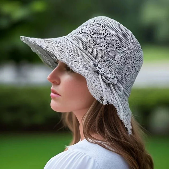 Elegant sombrero de sol de encaje para mujer
