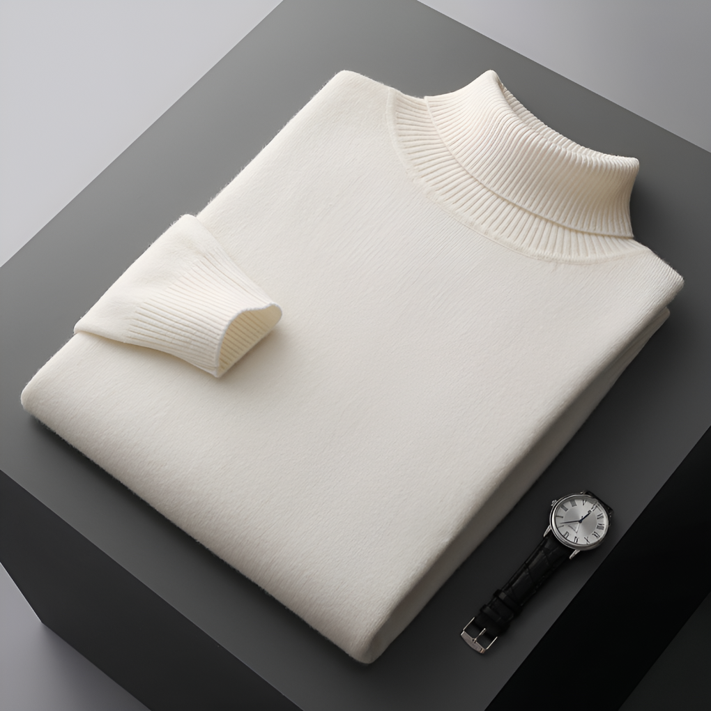 Maglione a collo alto in cashmere da uomo di alta qualità