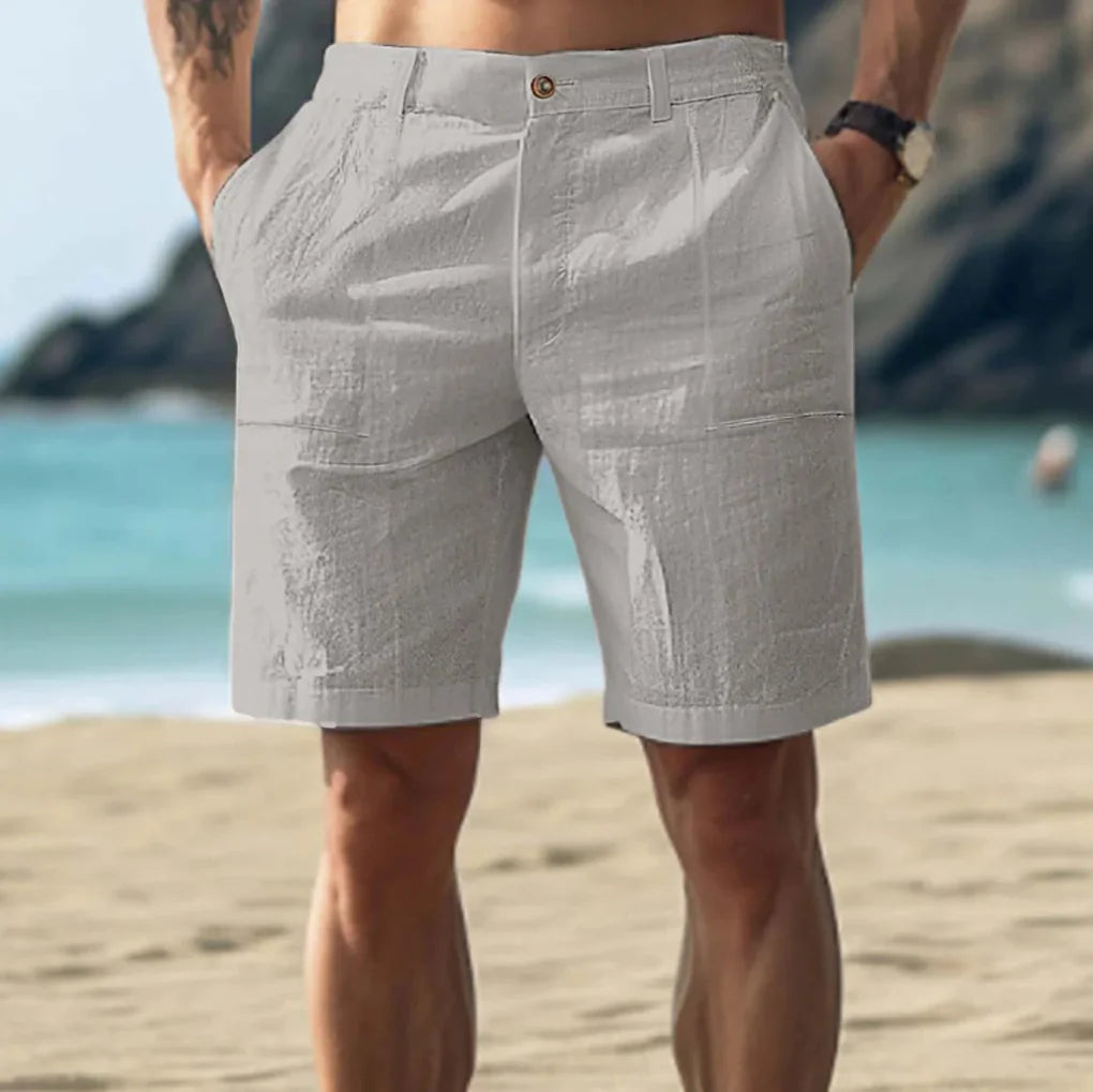 Pantaloncini casual da uomo in lino