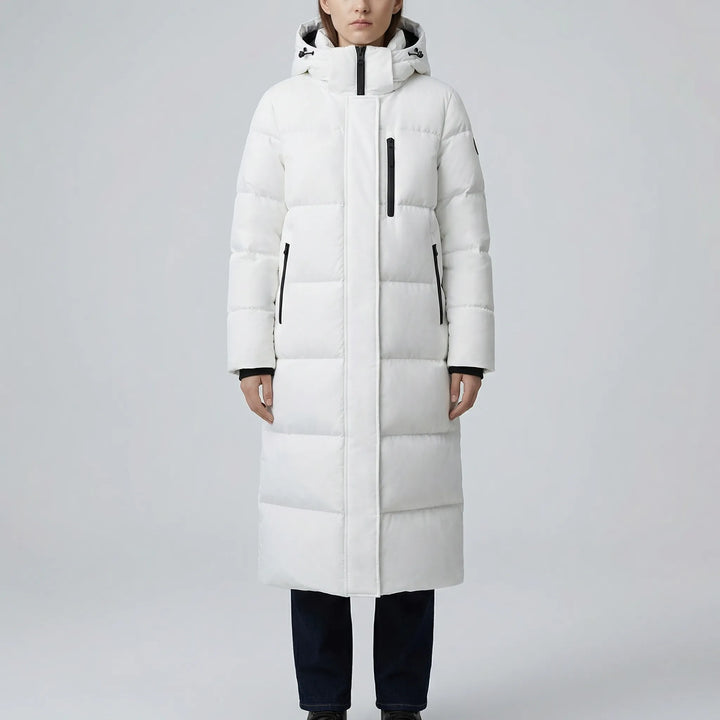 Arcova - Parka imbottito lungo con cappuccio da donna