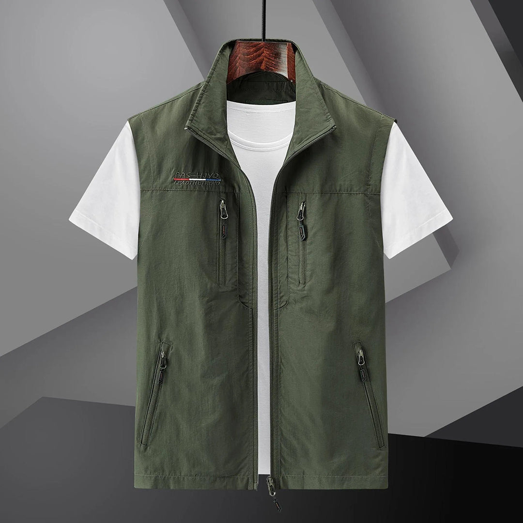 Men's Summer Travel Vest with Multiple Pockets