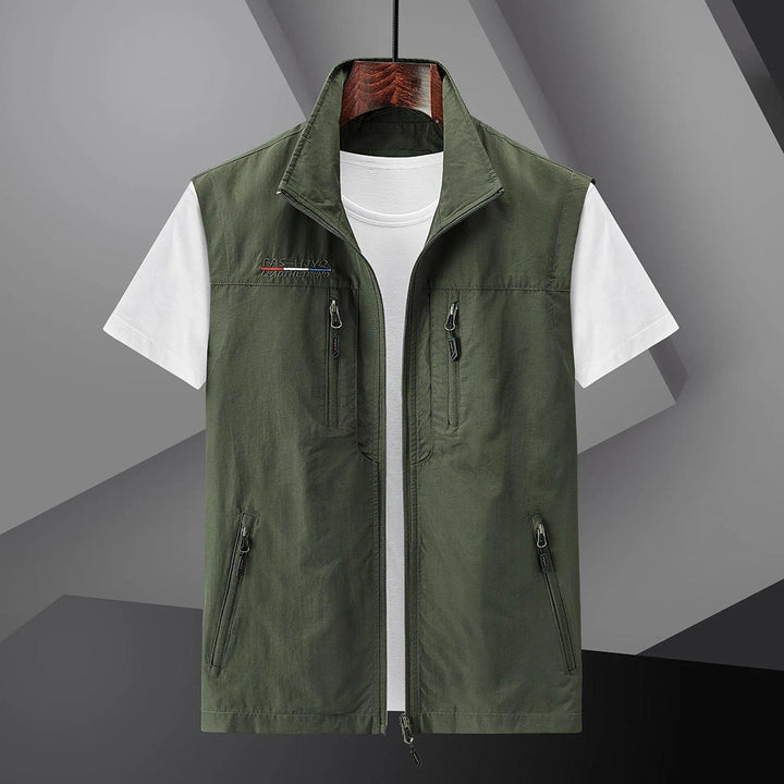 Men's Summer Travel Vest with Multiple Pockets