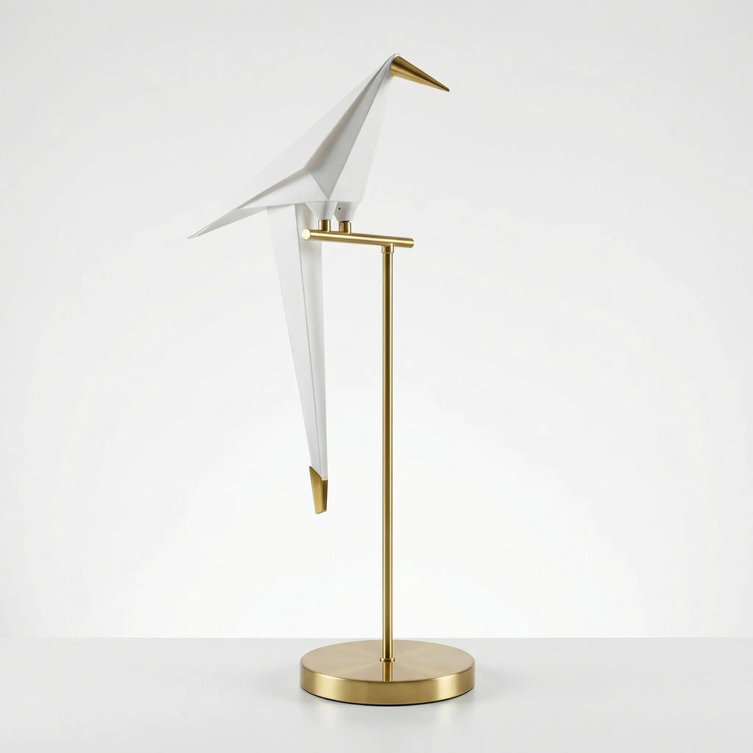 Aviorra - Lampada da terra scultorea a forma di uccello origami