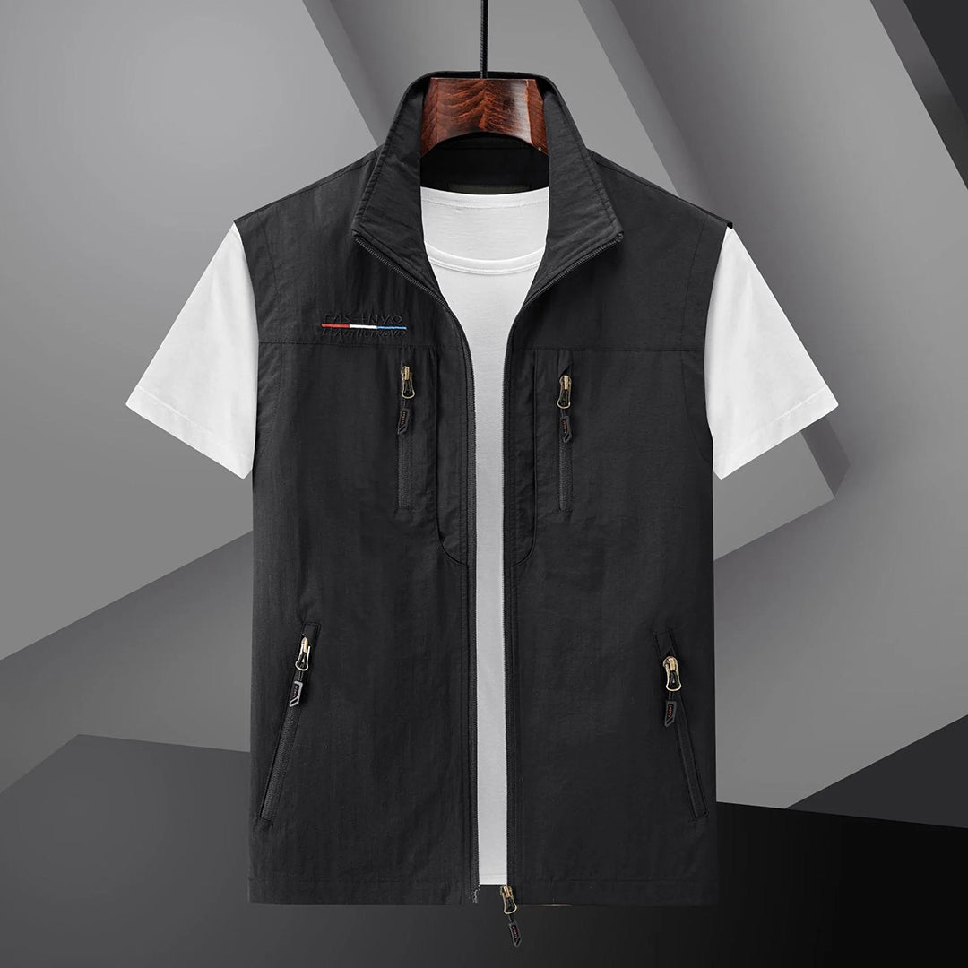 Men's Summer Travel Vest with Multiple Pockets