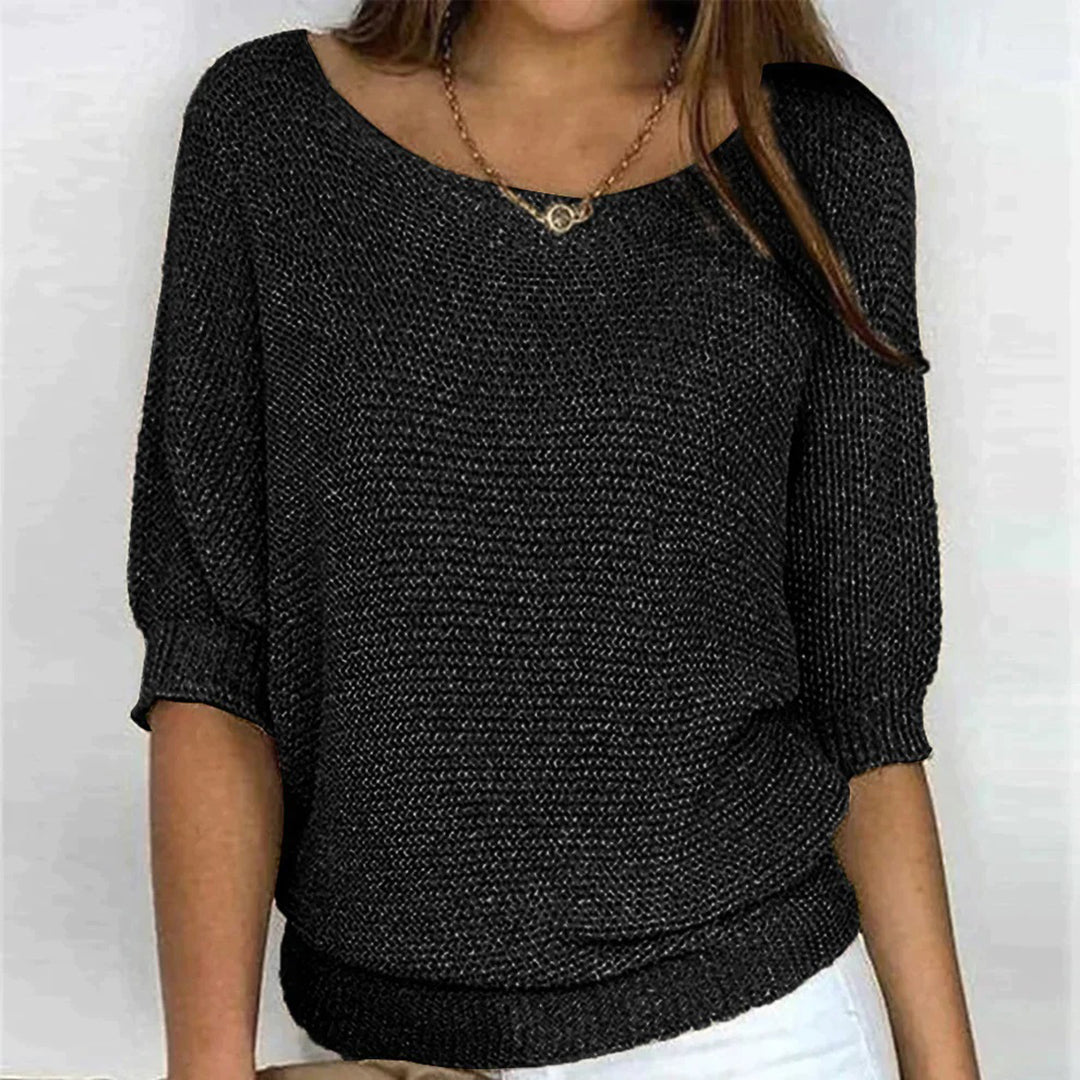 Maglione Oversize Casual Unito per Donna