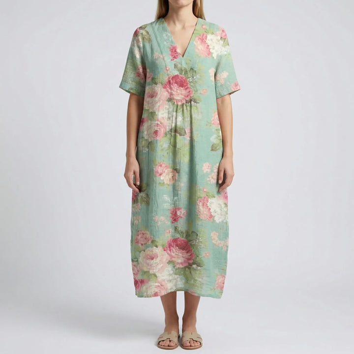 Blossomix - Abito midi con stampa floreale