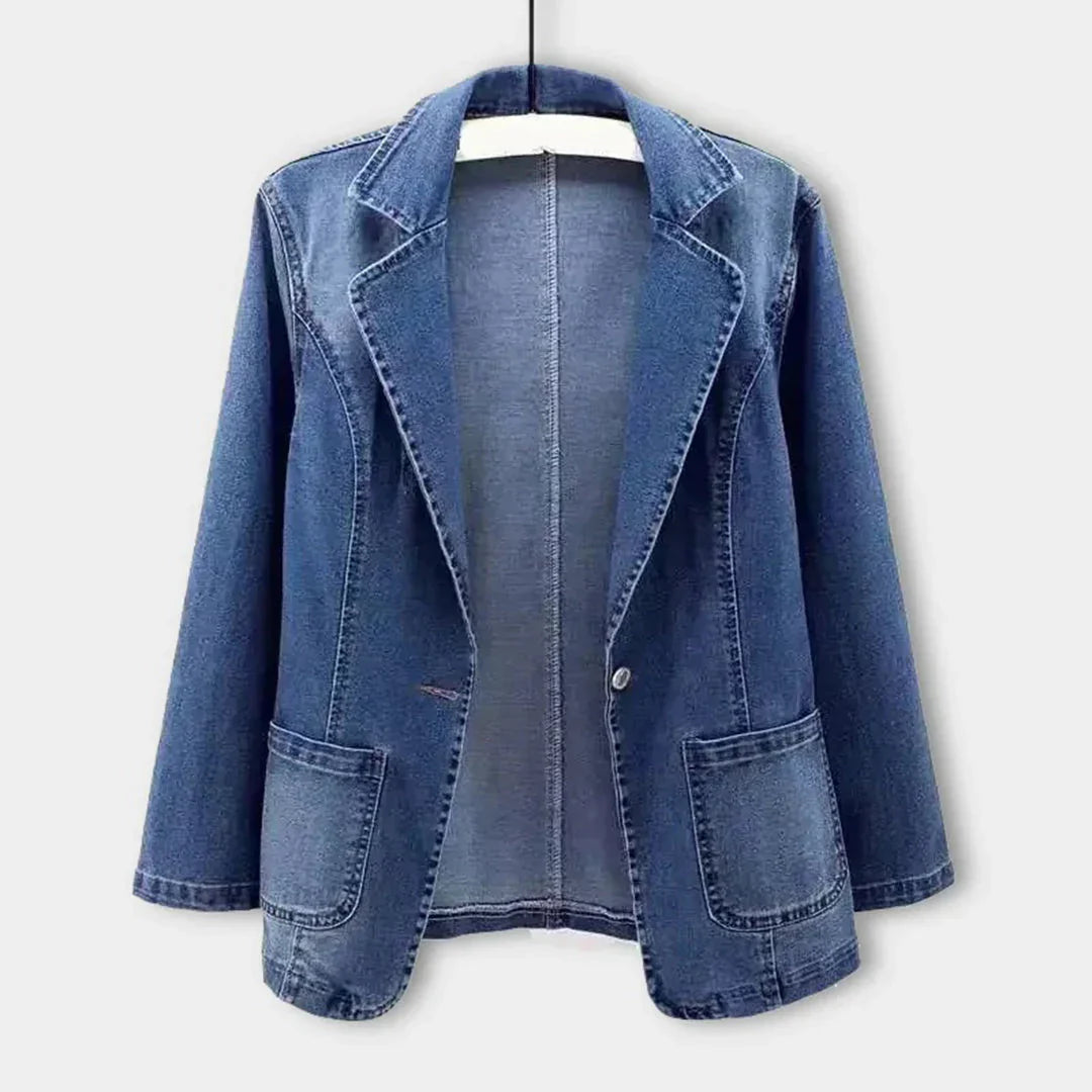 UrbanEdge – Blazer in denim con vestibilità classica