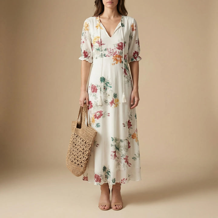 Bohvela - Abito lungo boho con stampa floreale