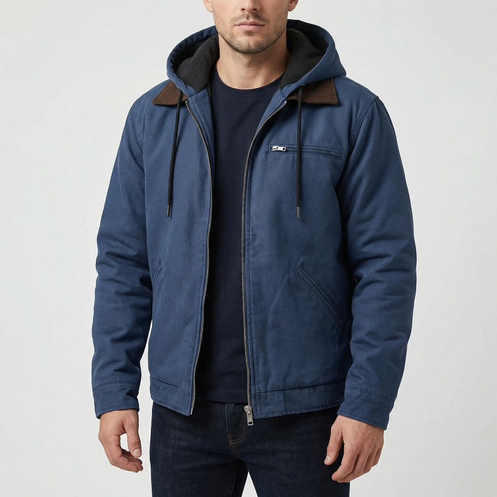 Brackford - Giacca con cappuccio e zip foderata in pile